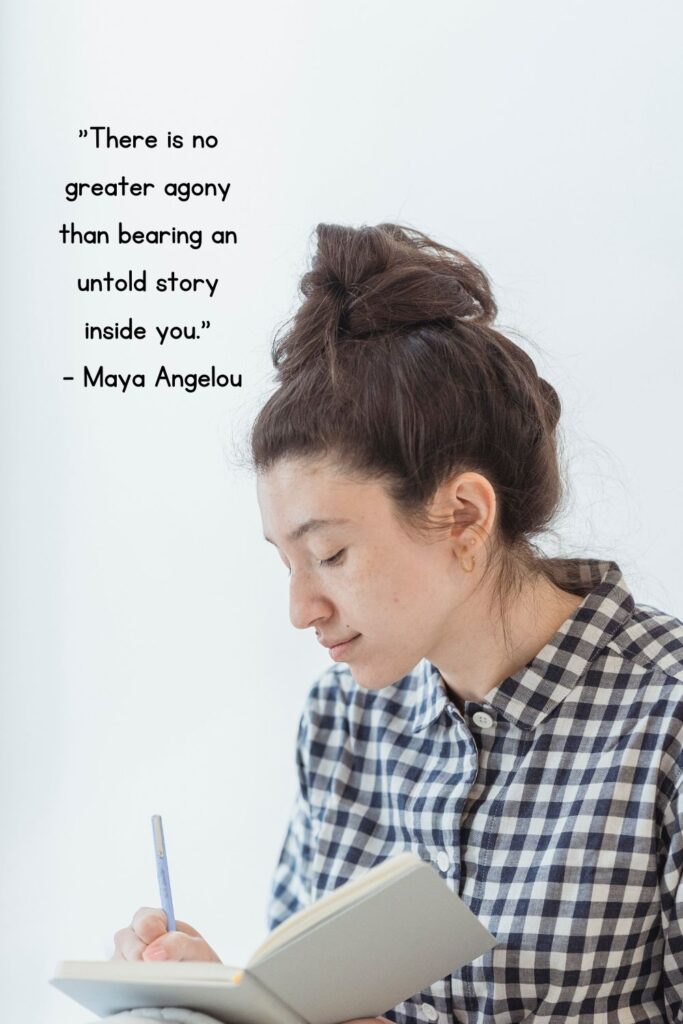 "There is no greater agony than bearing an untold story inside you."

- Maya Angelou
writing quotes